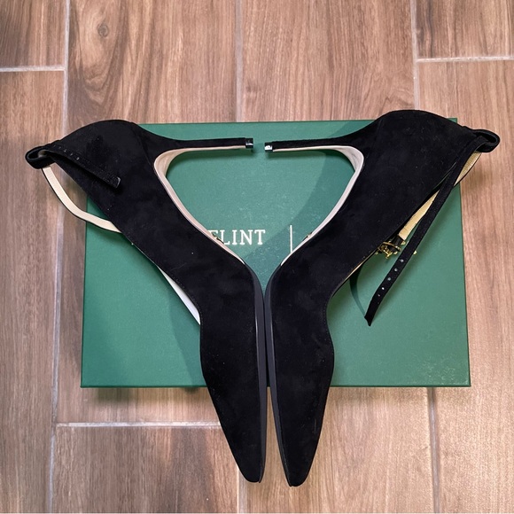 Sarah Flint Perfect Shiffon Pump 85, Black Suede, size US 10.5 IT 41.5 - Picture 4 of 7